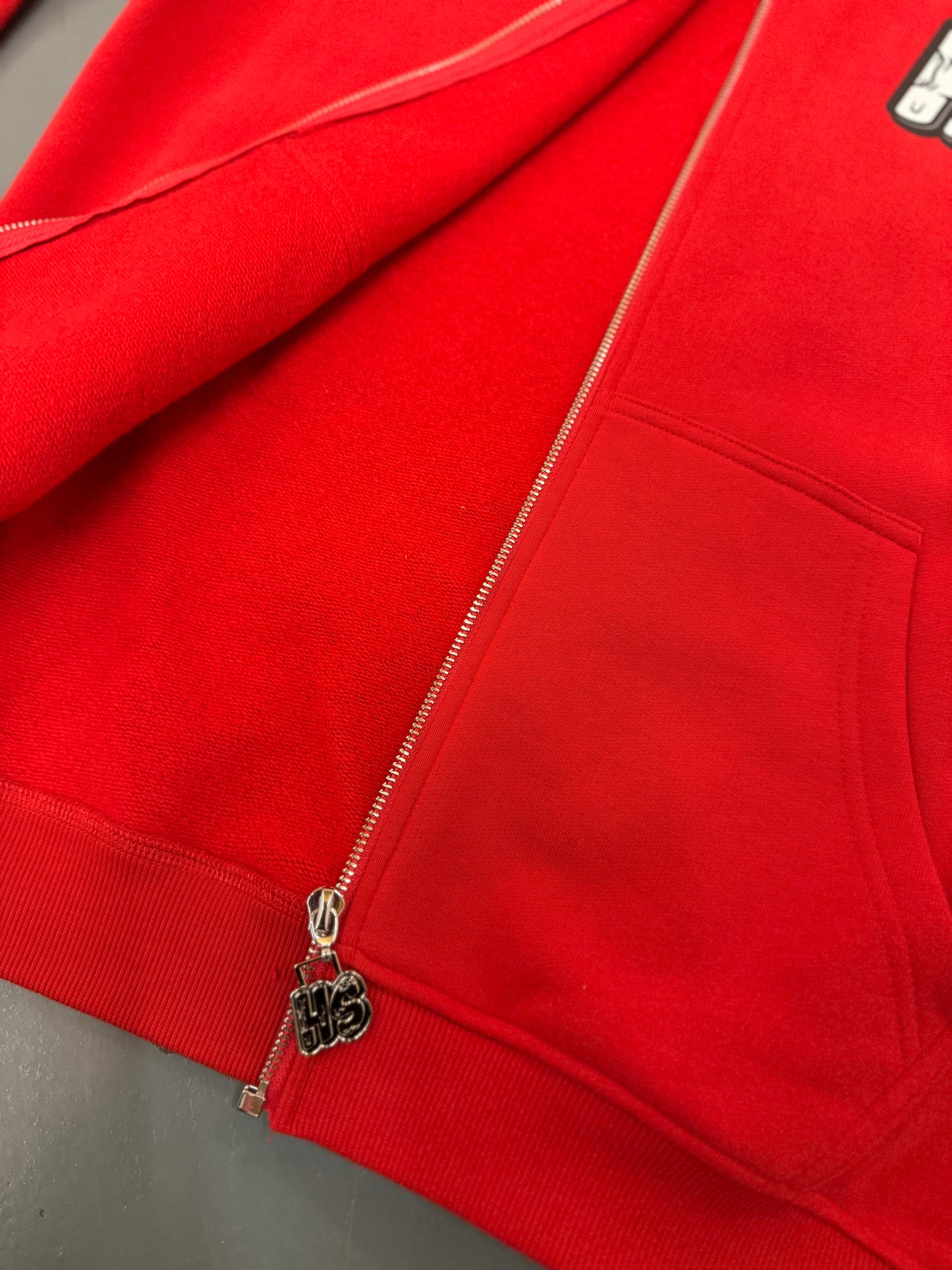 Signature Initial Zip-Up - Red