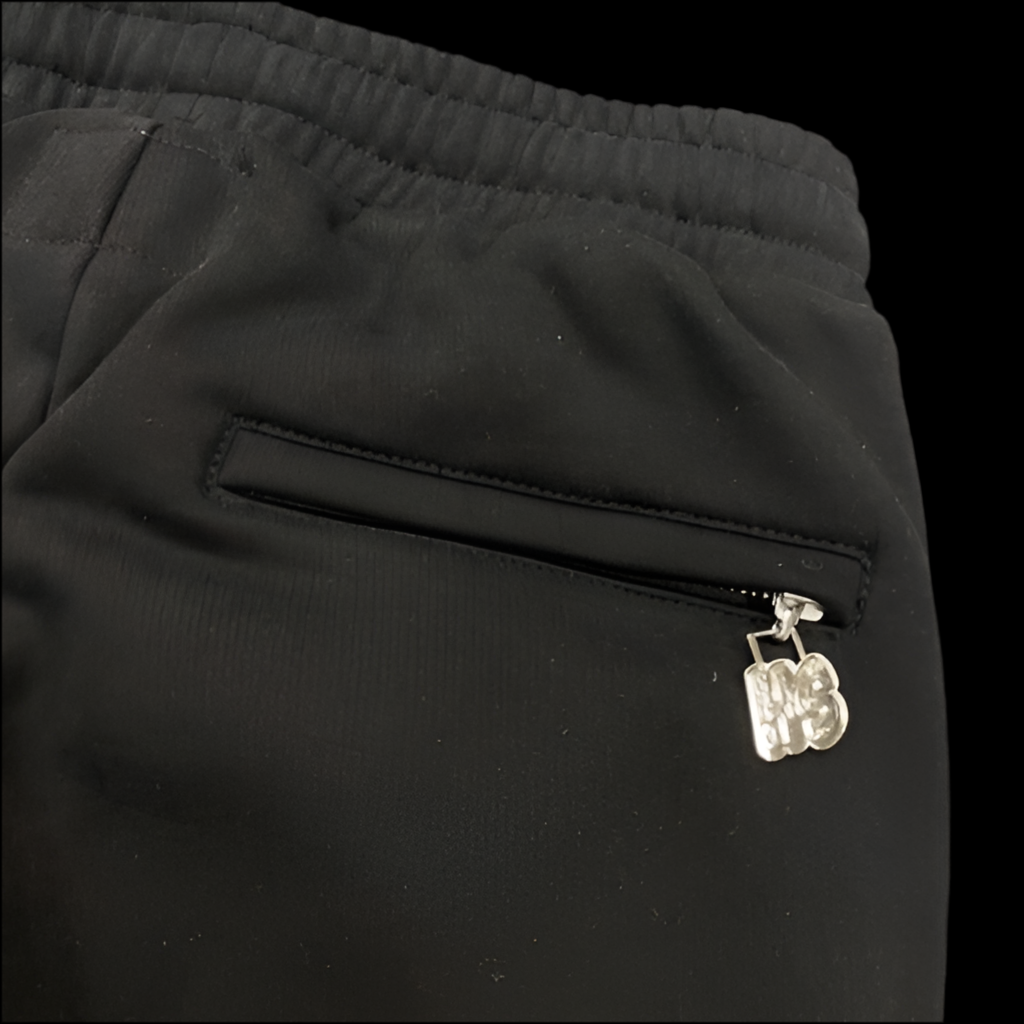 Signature Initial Flare Sweatpants - Black