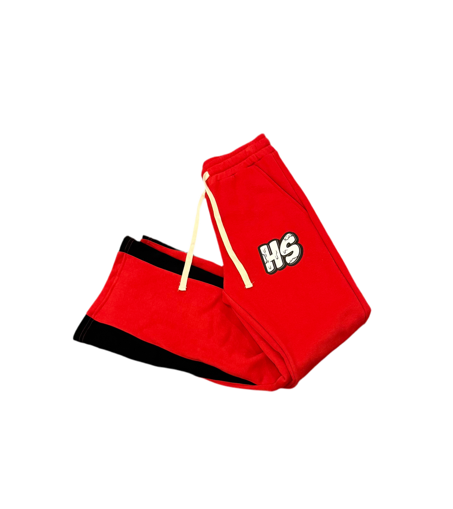 Signature Initial Flare Sweatpants - Red