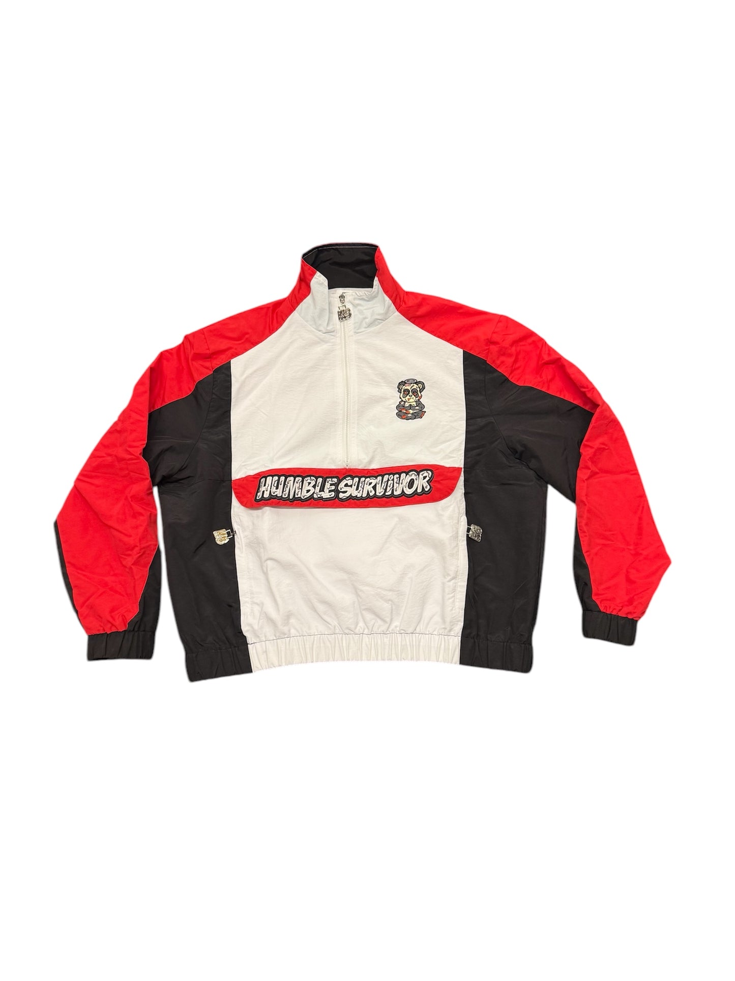 Retro Windbreaker Set - Red
