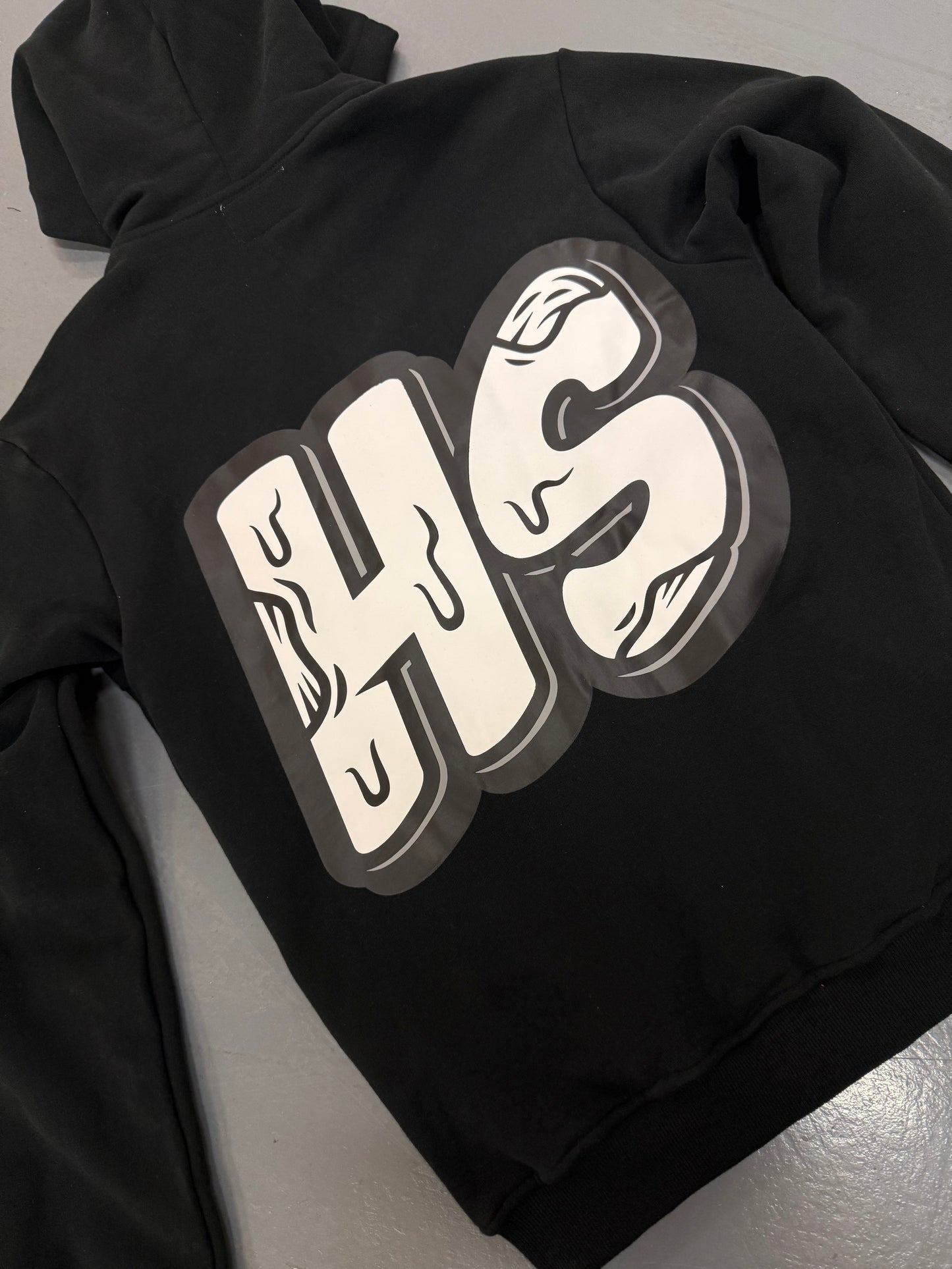 Signature Initial Zip-Up - Black