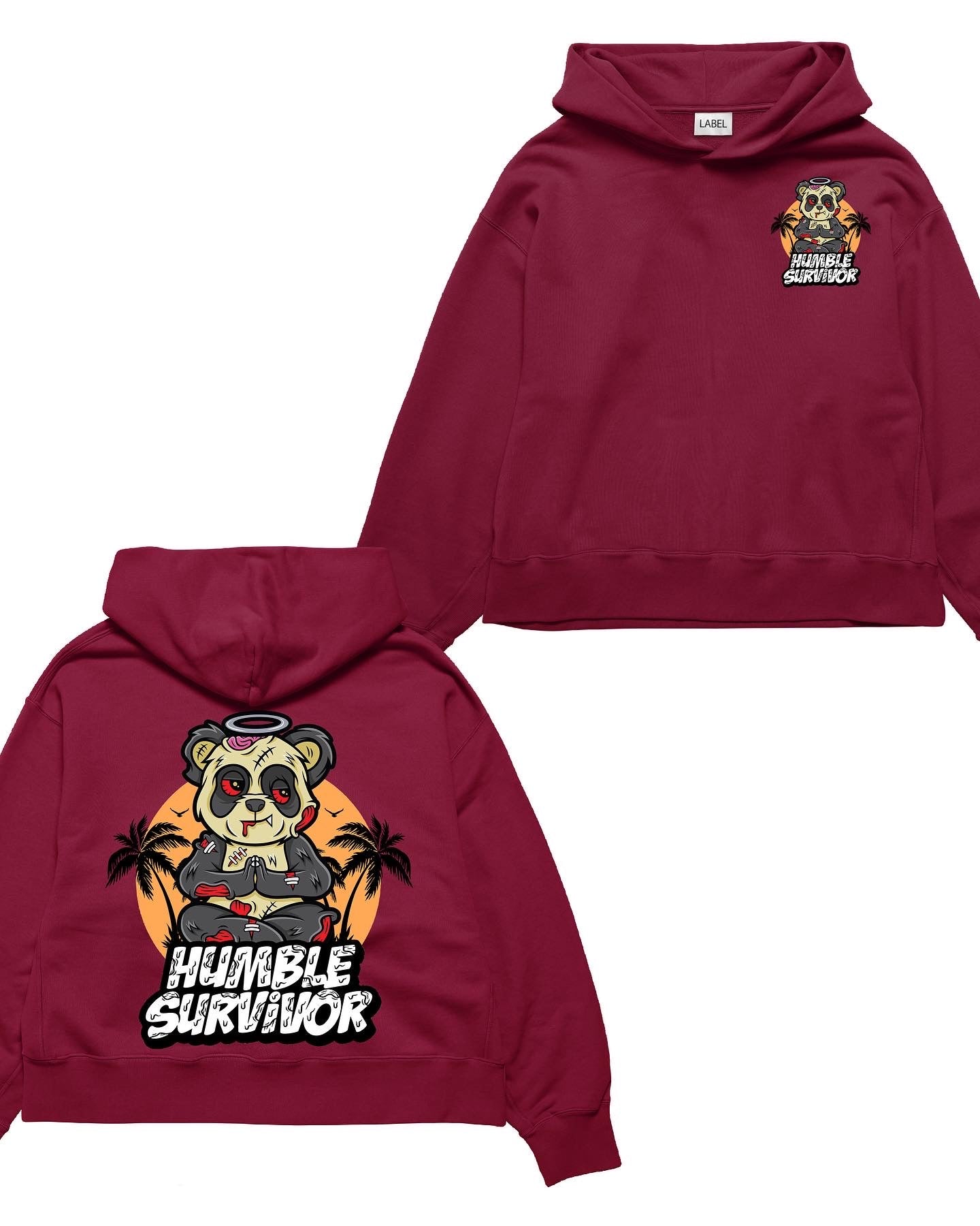 Panda Logo Pullover Hoodie