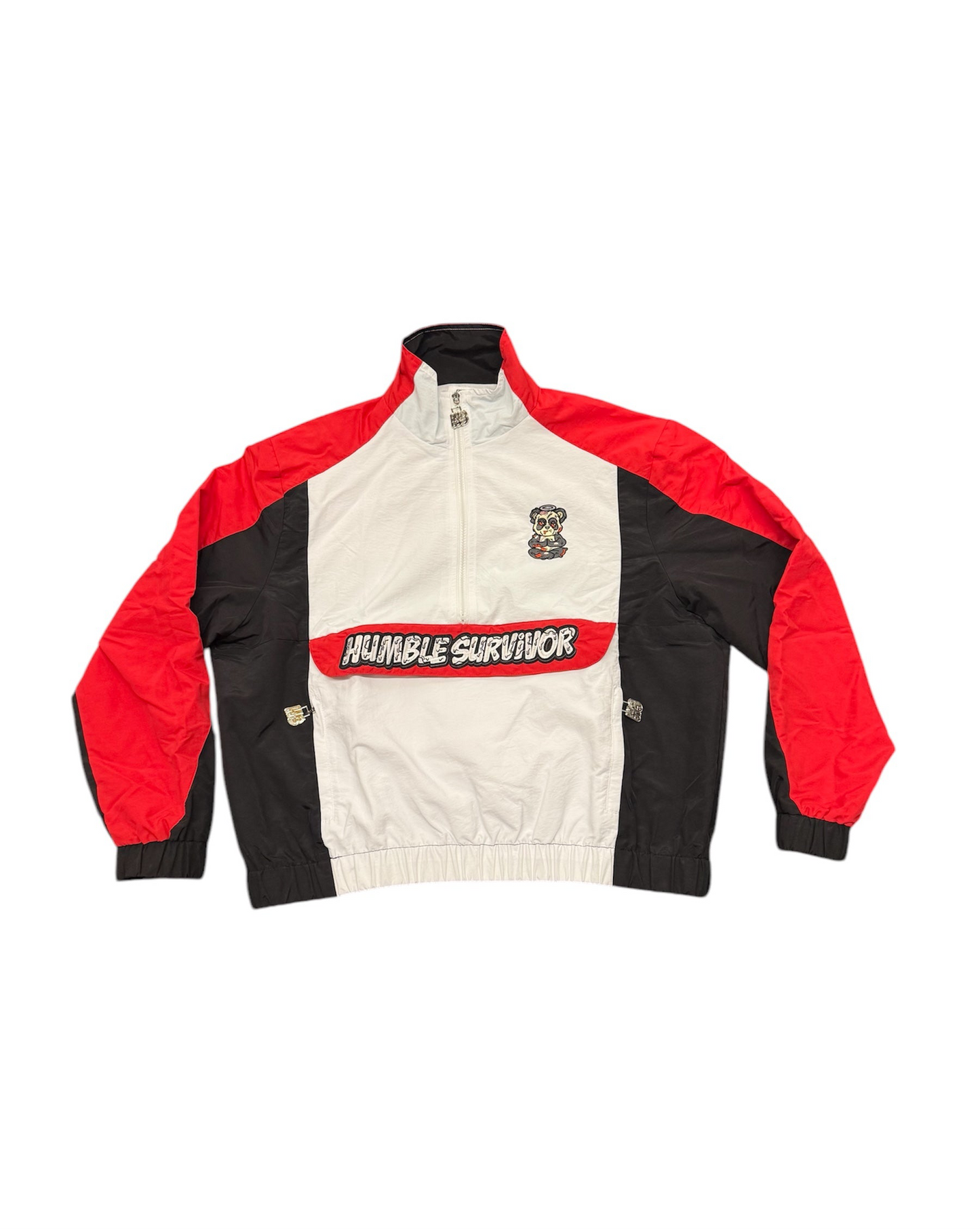 Retro Windbreaker Jacket - Red