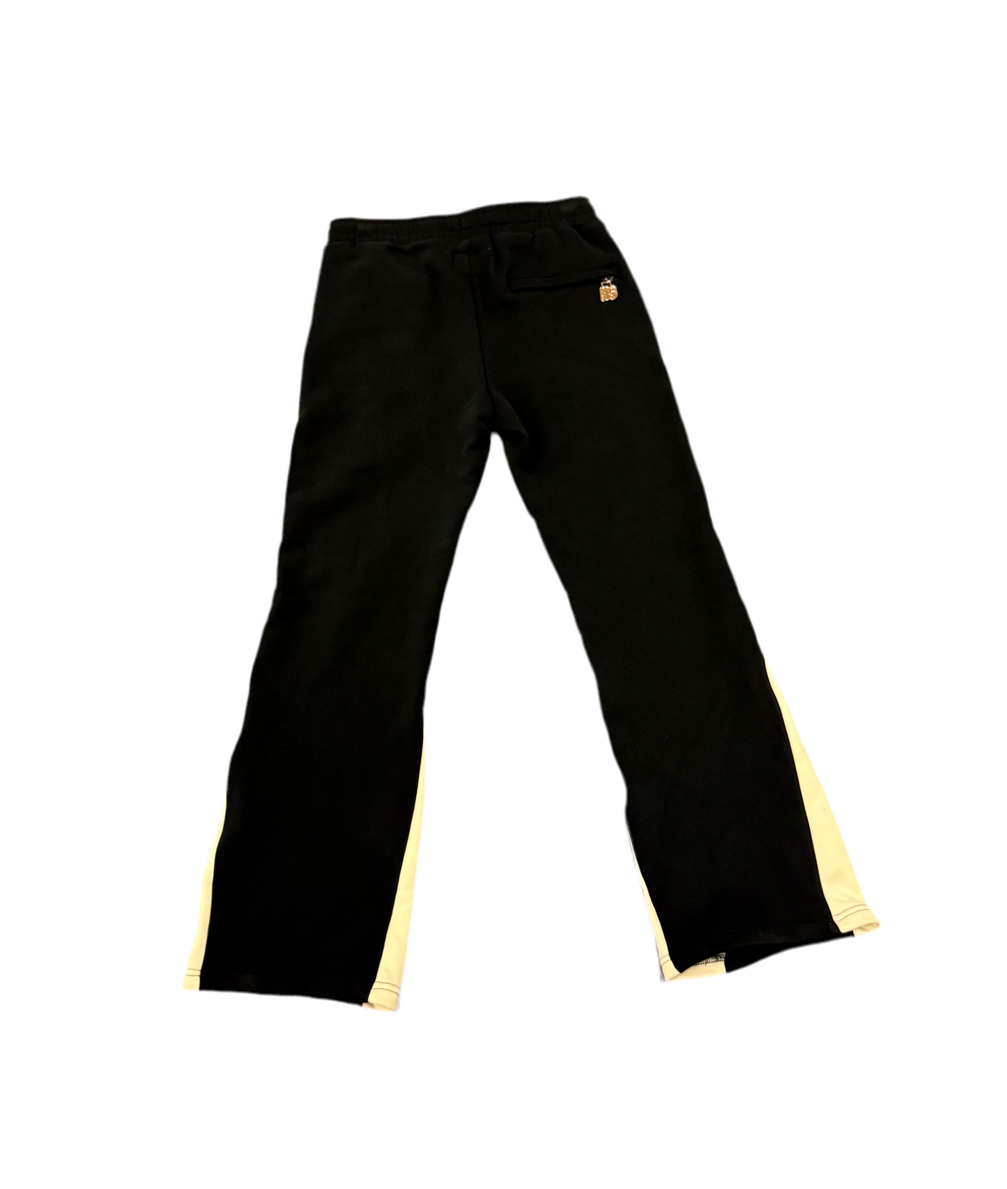 Signature Initial Flare Sweatpants - Black