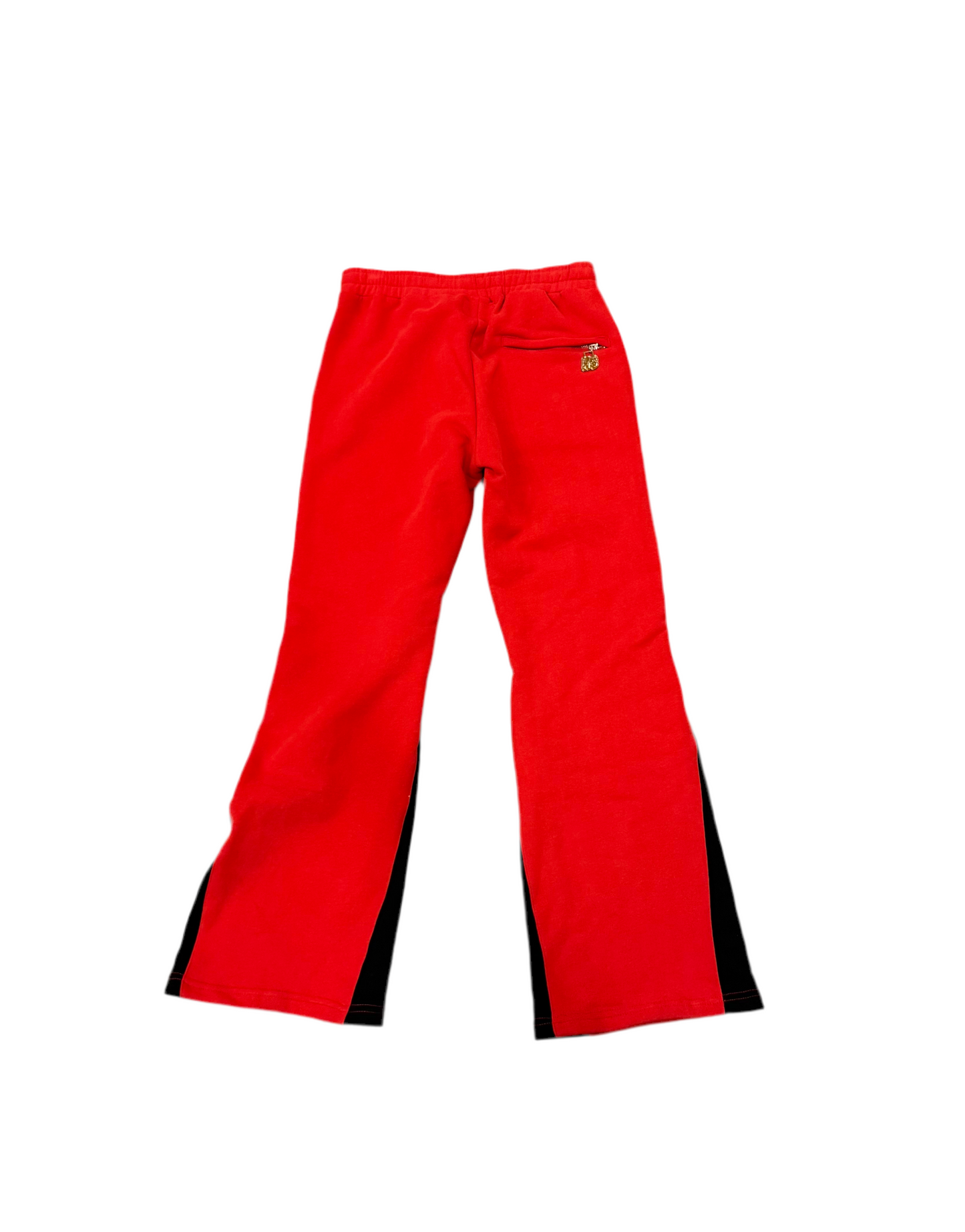 Signature Initial Flare Sweatpants - Red