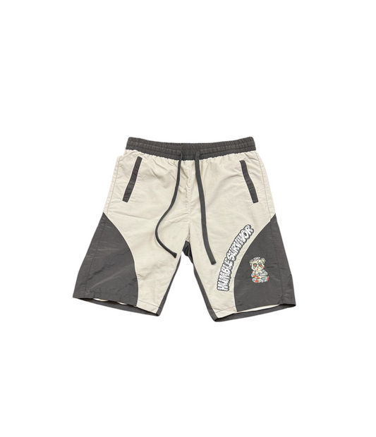Retro Windbreaker Shorts - Black