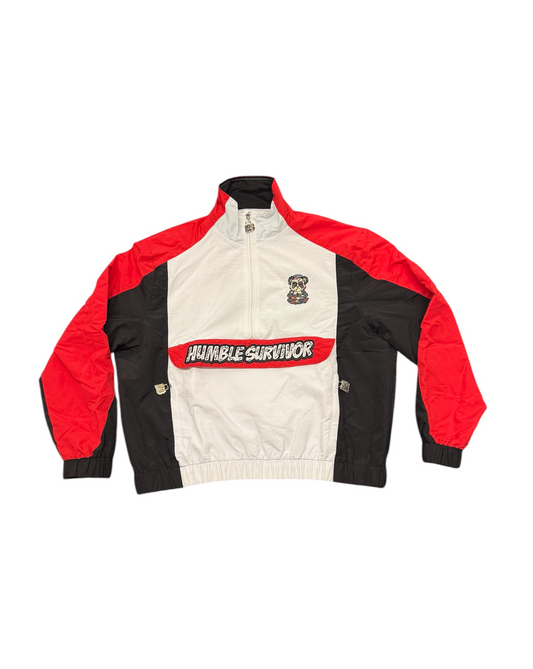 Retro Windbreaker Jacket - Red