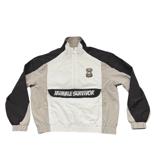 Retro Windbreaker Jacket - Black