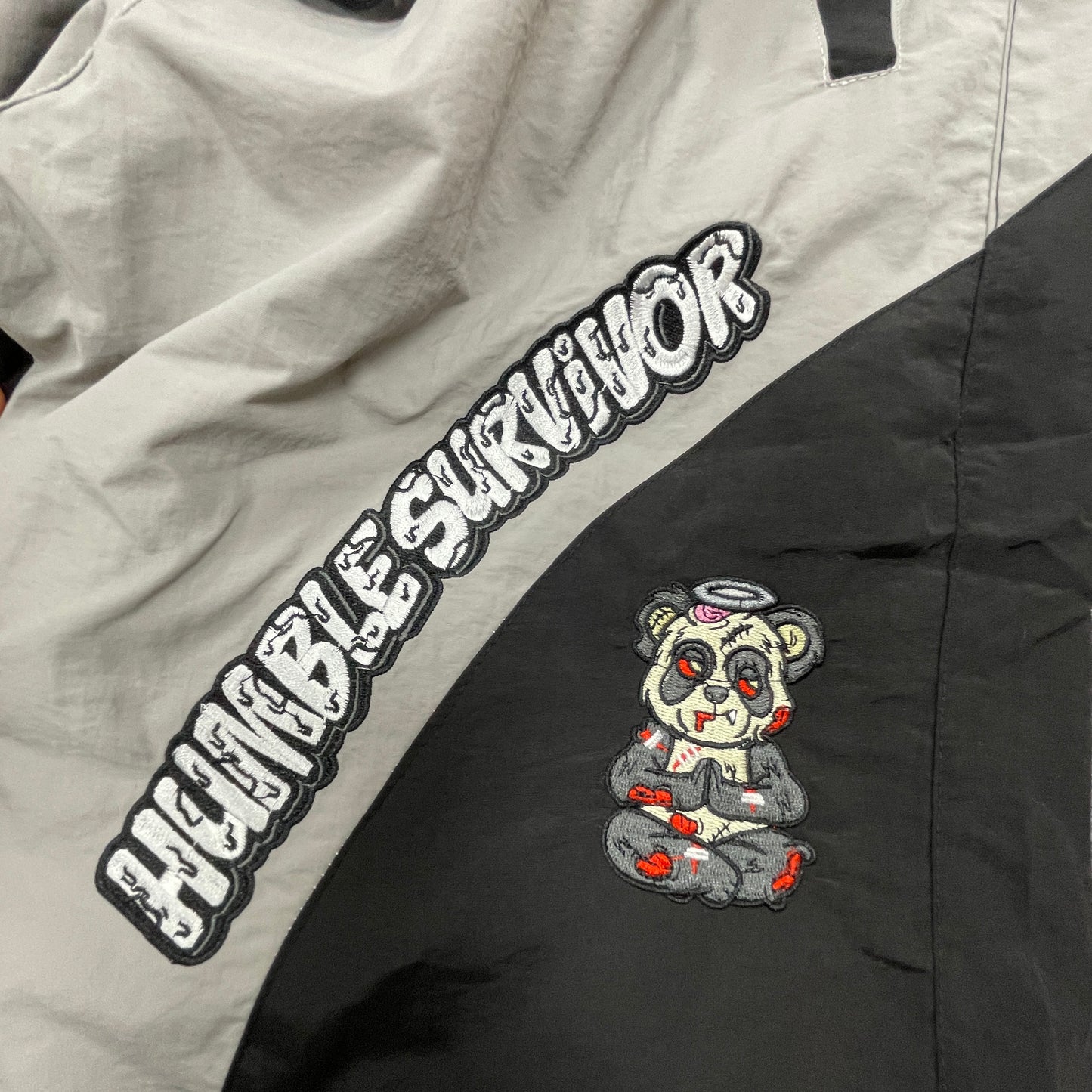 Retro Windbreaker Shorts - Black