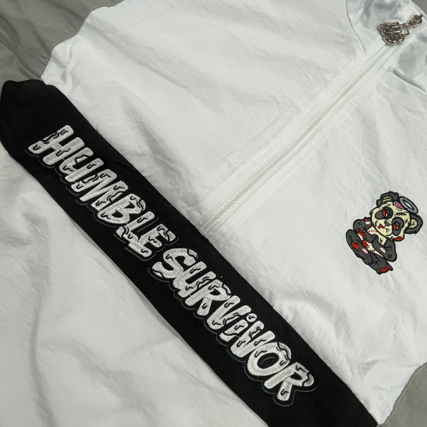 Retro Windbreaker Jacket - Black