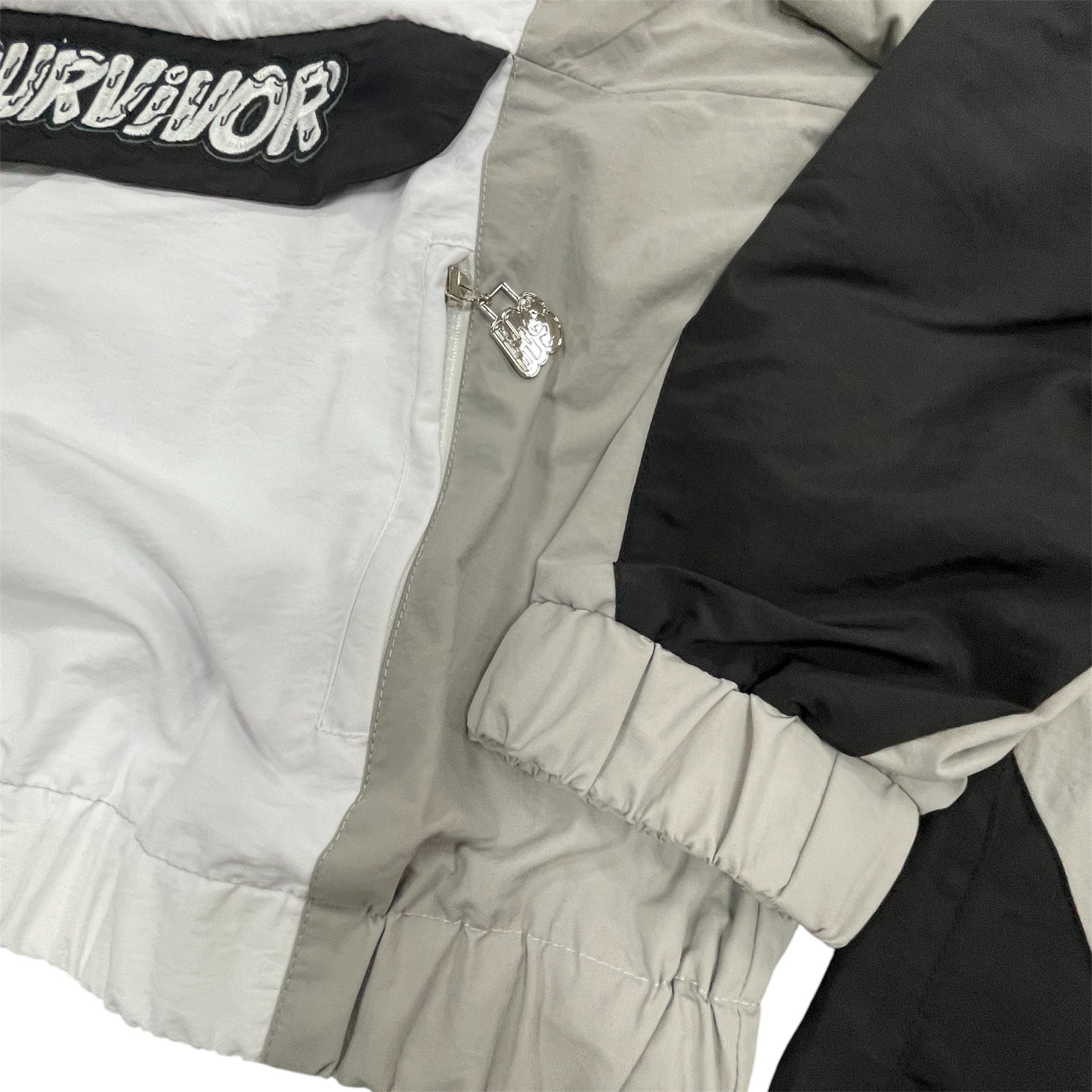 Retro Windbreaker Jacket - Black