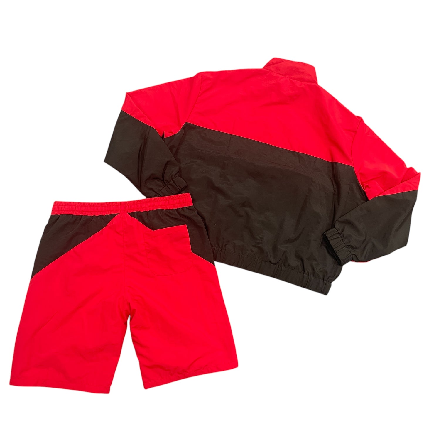 Retro Windbreaker Shorts - Red