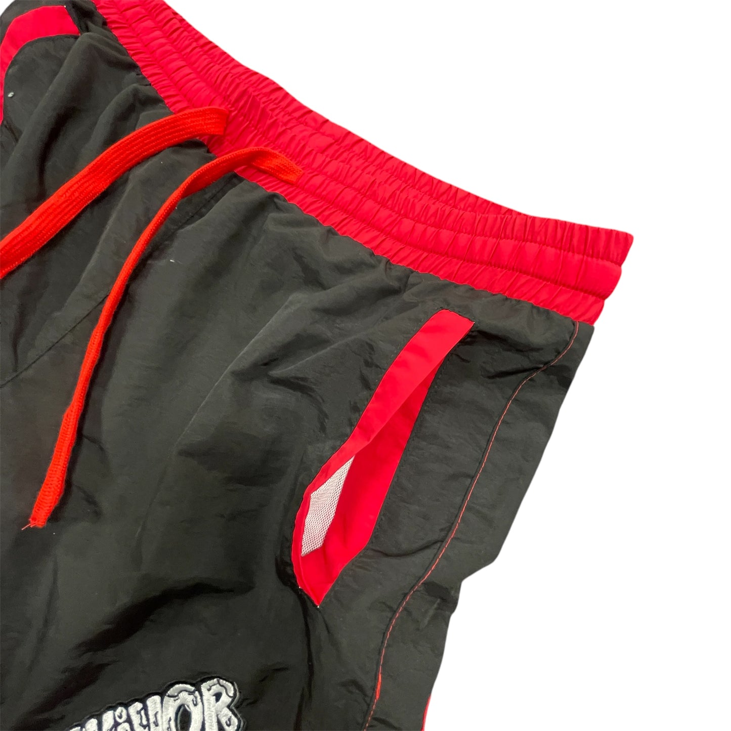 Retro Windbreaker Shorts - Red