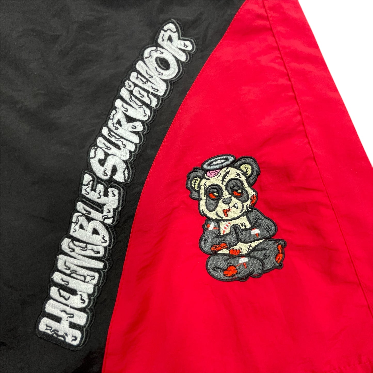 Retro Windbreaker Shorts - Red