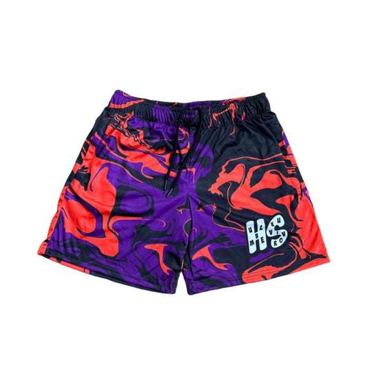 Red & Purple Thermal Energy Shorts